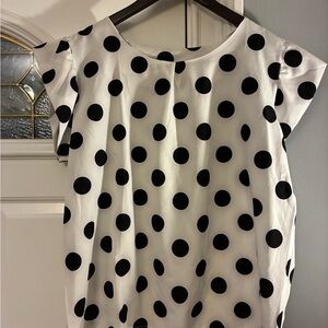 Elegant Black Polka Dot Blouse